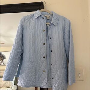 Brooks Brothers Sky Blue Quilted Puffer Jacket